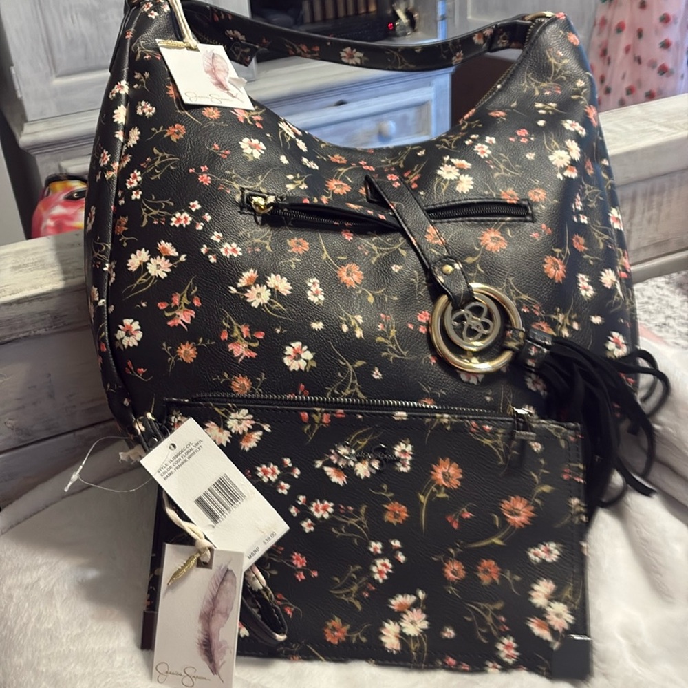 NWT Jessica Simpson Purse and Wallet Cody Floral - Natalie Hobo